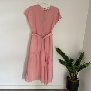 NORDSTROM SIGNATURE Striped Midi Belted Dress Size 12